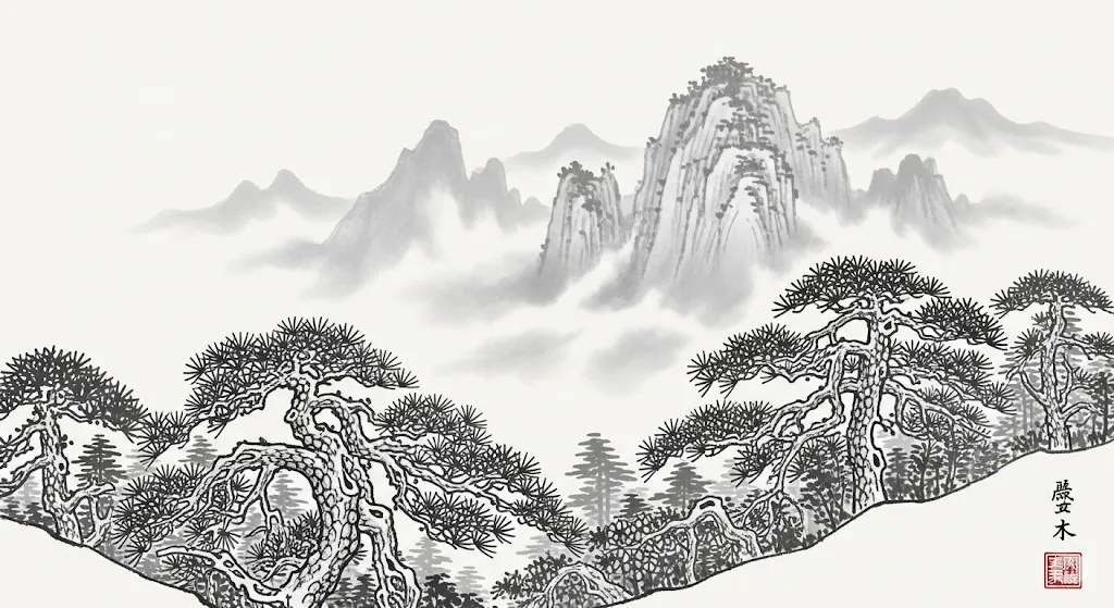 水墨山水画 - 心境MBTI人格测试首页横幅